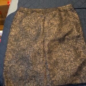 Coldwater Creek Black and Gold Pencil Skirt